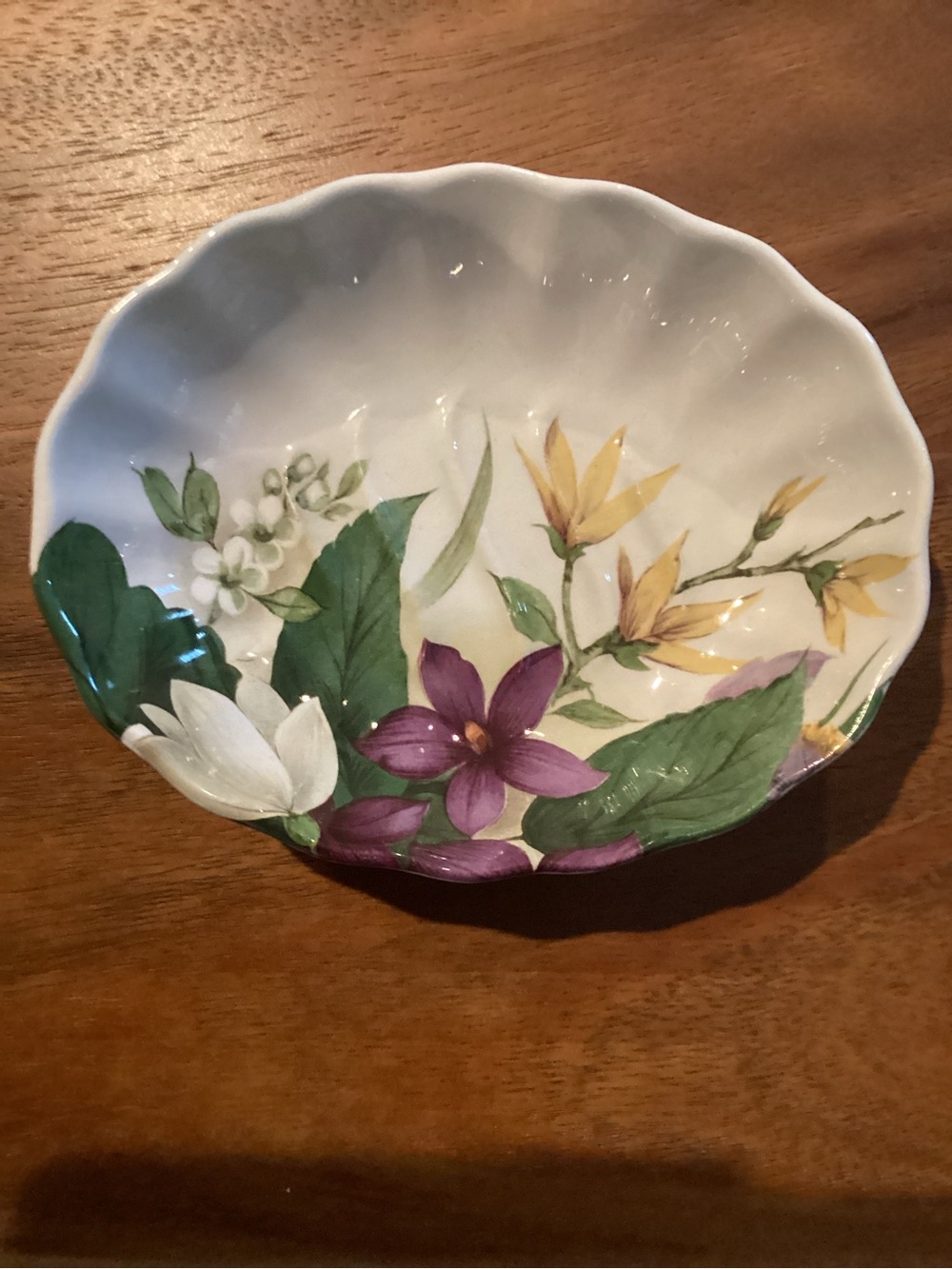 Vintage Hadida Fine Bone China Fluted Soap/Trinket Dish